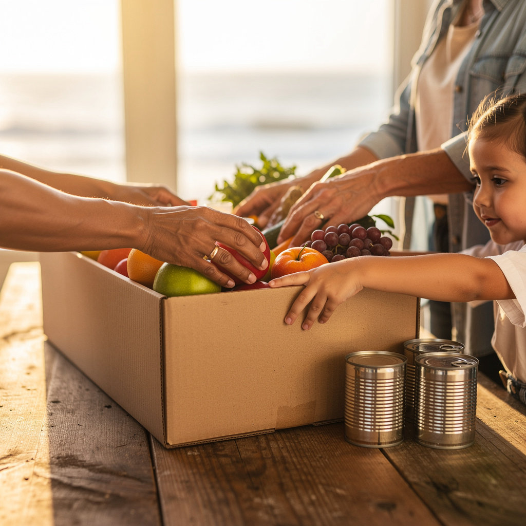 Maranatha Chapel volunteers serving the San Diego community through food distribution and support programs